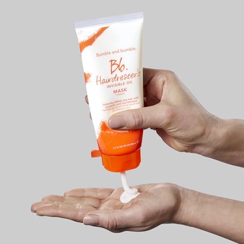 Bumble and bumble. Hairdresser's Invisible Oil Hydrating Hair Mask | Hydrating, Anti Frizz, Color Safe | Curly, Wavy, Straight | With Argan, Coconut, Grapeseed Oil, 6.7 Fl Oz