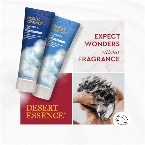 Desert Essence Fragrance Free Conditioner ? Gentle, Paraben, Gluten & Cruelty-Free - Smooths & Softens Hair - No Oil Residue - For All Hair Types - 8 fl oz