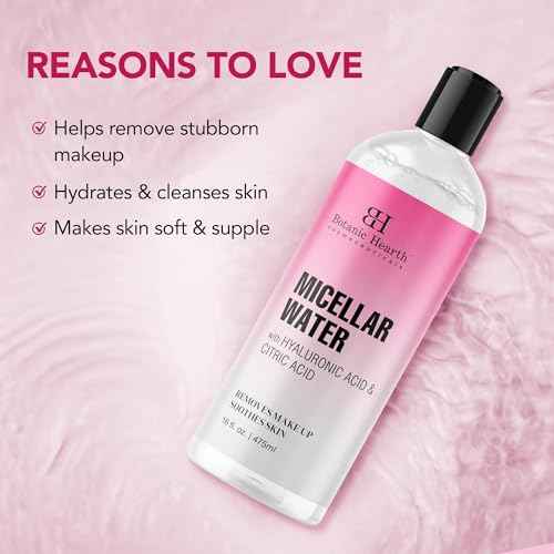 Botanic Hearth Micellar Water | Gently Cleanses, Makeup Remover With Dual|Phase Formula, Pack Of 2 (16 Fl Oz Each) | Suitable For All Skin Types