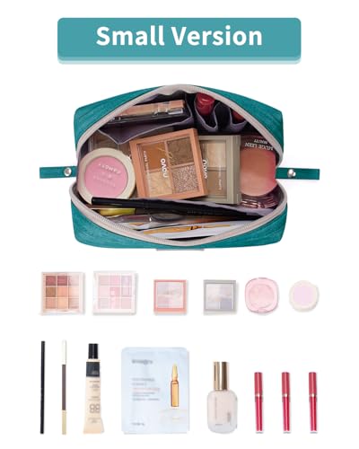 Narwey Small Makeup Bag with Compartments - Teal