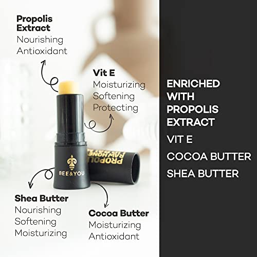 BEE and YOU SPF 50 Clear Sunscreen and Beeswax Lip Balm, 100% Natural, Propolis Extract, Mineral Based Zinc Oxide, Chapped Lips Treatment Severe, Shea Butter