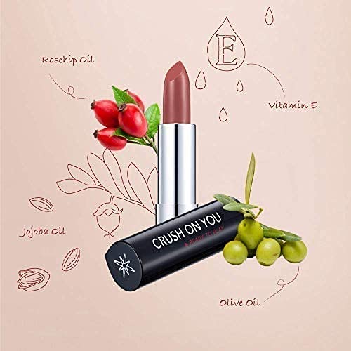 READY TO SHINE Matte Vegan Lipstick with Creamy Satin Finish, Fresh Fig Red with Grapefruit Undertones -CRUSH ON YOU (309-Stay with Me)