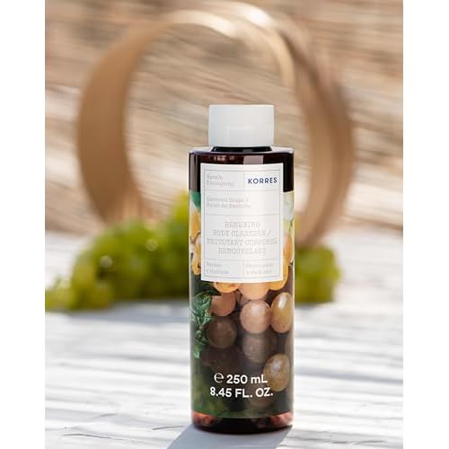 KORRES Renewing Body Cleanser, Santorini Grape, Foaming Shower Gel for Women & Men with Hydrating Greek Botanicals, Body Wash for Smooth Skin, Vegetarian & Cruelty Free, Made in Greece, 8.45 Fl Oz