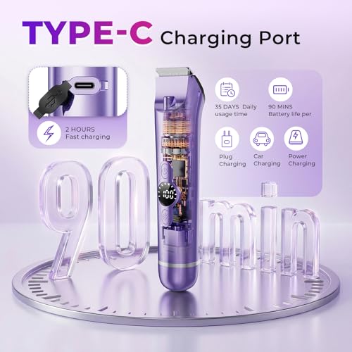4-in-1 Electric Bikini Trimmer for Women, Wet & Dry Personal Grooming