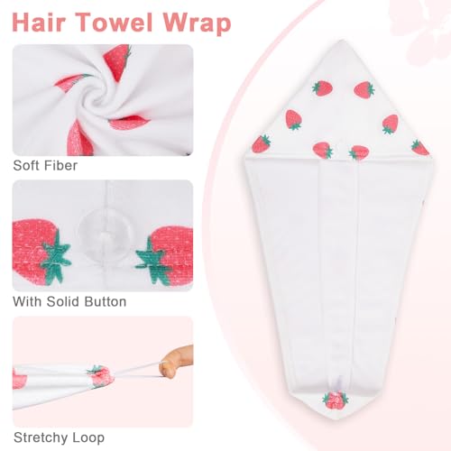 Kids Microfiber Hair Towel Wrap 2-Pack Quick Dry
