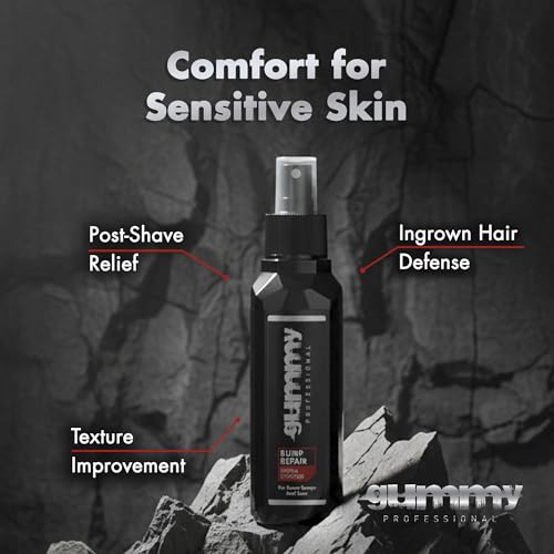Gummy Professional Bump Repair & Ingrown Hair Spray for Men and Women ? Lightweight Post Shave Grooming Spray for Smooth Skin After Shaving and Waxing on Face and Body ? Travel Size 100ml