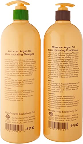 Moroccan Argan Oil Hydrating Shampoo & Conditioner Set - 33 oz