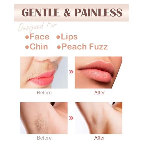 Electric Facial Hair Remover for Women - Face Hair Removal Epilators - Lady Facial Hair Shaver Rechargeable Painless for Face Upper Lips Peach Fuzz Chin Armpit Bikini Line Legs and Body (Blue)