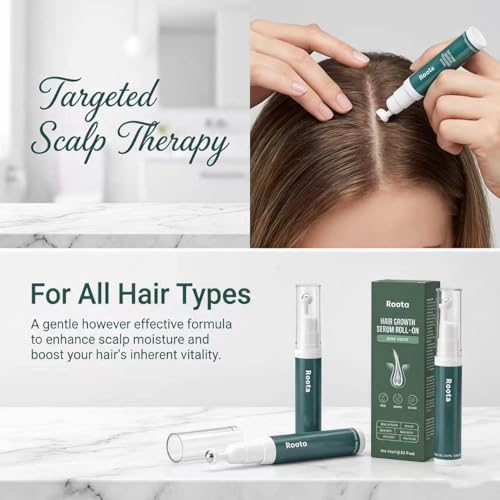 Roota Hair Growth Serum Roll On for Thicker, Healthier Hair