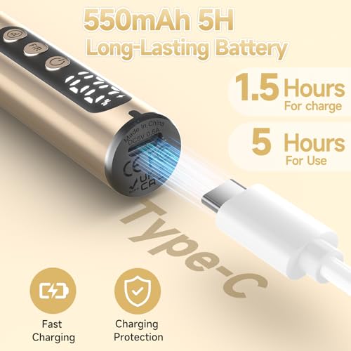 Cordless Electric Nail Drill 35000 RPM with LCD Display