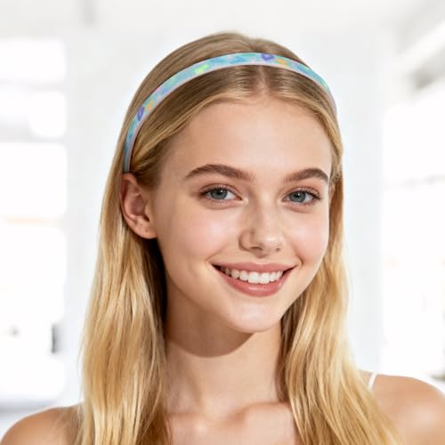 8PCS Glitter Headbands for Women - Non-Slip Multicolor Hairbands