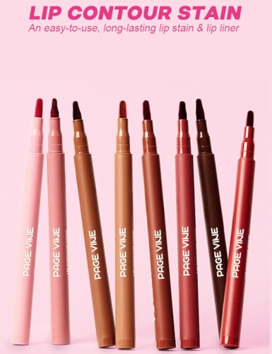 Lip Contour Stain Liner - 12H Wear, Matte Finish, No-Bleed