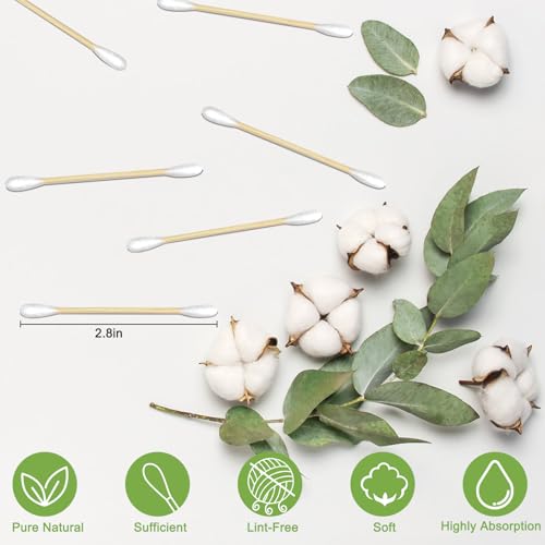 Eyxformula 1000 Count Bamboo Cotton Swabs - Eco-Friendly Ear Cleaning & Makeup Removal