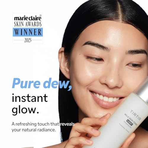 TIRTIR Milk Skin Rice Toner Light | Instant Hydration with 4% Niacinamide, Pantenol, Lightweight, Pore-Tightening, Vegan, Acne-Prone, Oily Skin, Fungal Acne Safe, Korean Skin Care, 0.67 Fl Oz