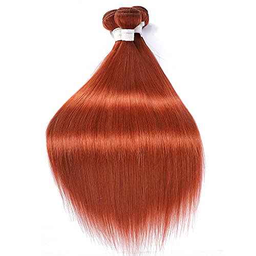 REMY Hair Brazilian Virgin 100% Human Hair Bundles Orange #350 color Hair Extension 20 Inch Straight Hair Extensions Weave Hair Human Bundles