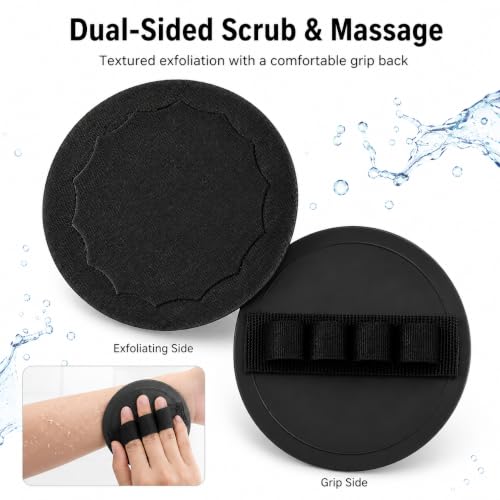 Exfoliating Bath Gloves 4-Pack | Dual-Sided Body Scrubber