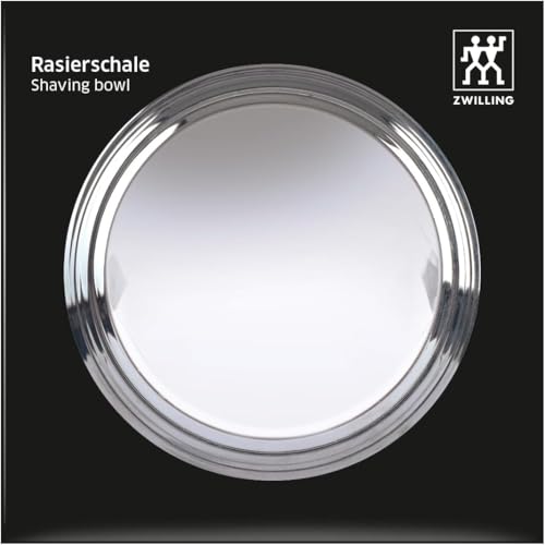 ZWILLING Shaving Bowl (wet shave, storage for shaving soap, bowl for whipping up lather, chrome plated), Silver