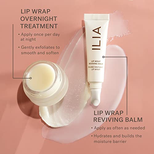 ILIA - Lip Wrap Reviving Balm | Non-Toxic, Vegan, Cruelty-Free, Plumping Moisturizer with Long Lasting Hydration (Lucid, 0.23 fl oz | 7 ml)