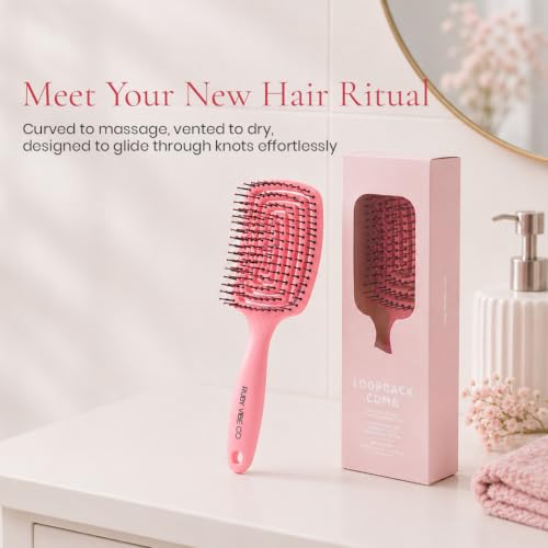 Detangle Hair Brush – Curved Vented Design for Wet & Dry Hair