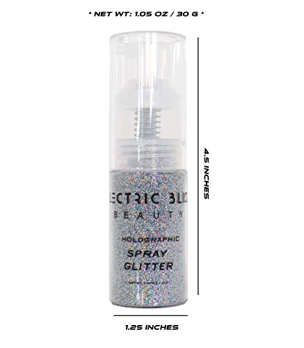 Holographic Silver Glitter Spray - 30g Cosmetic Grade