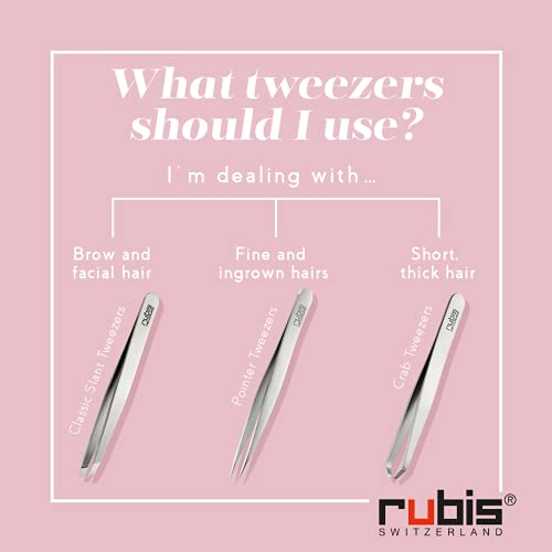 Rubis Tweezers, Classic Satin, Mauve -1K1616,Rubis Switzerland Swiss Made World Renowned Precision