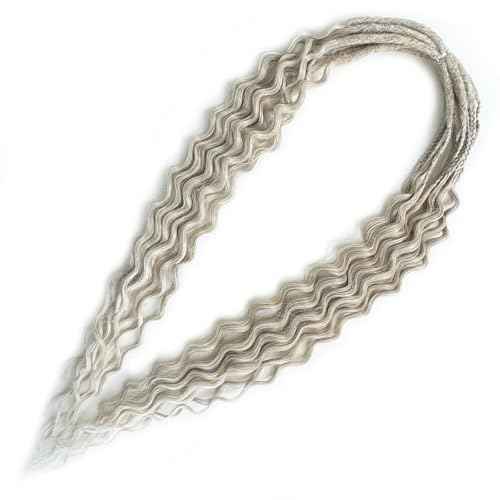 Curly Dreads with Box Braid Boho Style Dreads Synthetic Double Ended Dreadlock Extensions 26inches 10 Strands Thin Soft DE Dreadlock Extensions (T17/56)