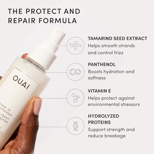 OUAI Leave-In Conditioner Detangler Heat Protectant Spray