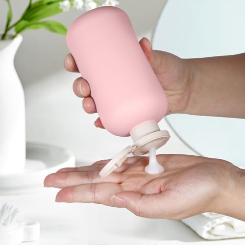 Travel Shampoo Bottles 6.8oz - 3 Pack Leak-Proof Squeeze Bottles