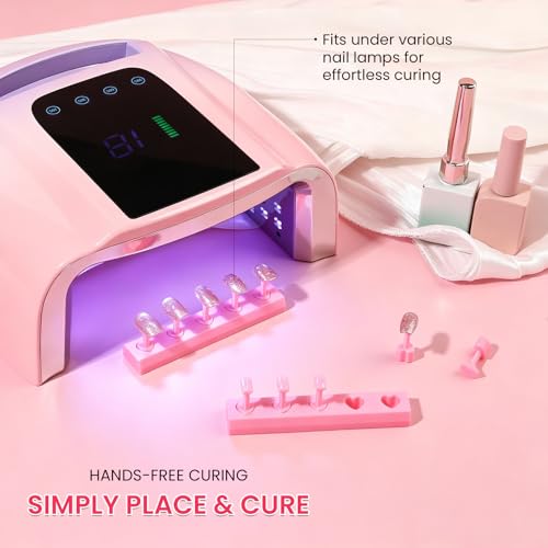 ANGNYA Non-Magnetic Nail Stand for Press-On Nails with 200 Tapes