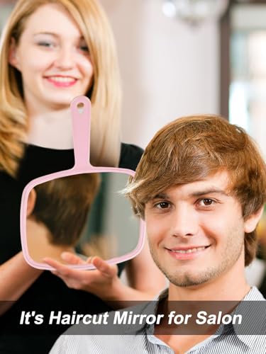 Gladmart 10.3" Hand Mirror with Handle, Pink – Salon & Shaving