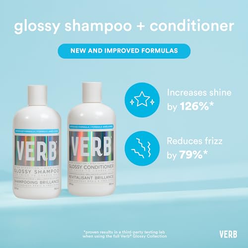 VERB Glossy Shampoo ? Cleanses + Adds High Shine for Thick to Coarse Hair ? Vegan, No Parabens or Harmful Sulfates