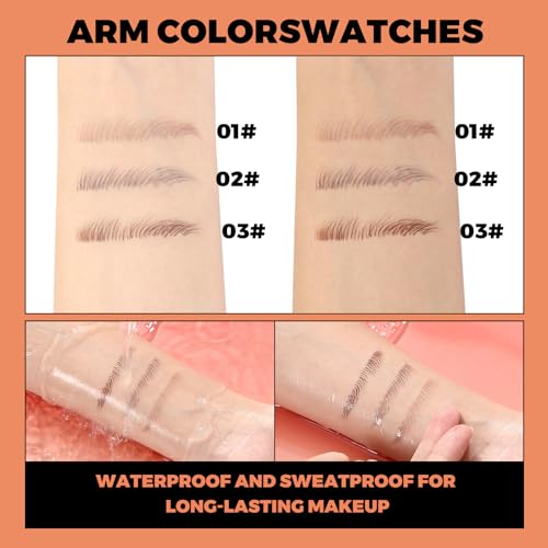 Microblading Eyebrow Pencil with Hair-Like Strokes - Waterproof