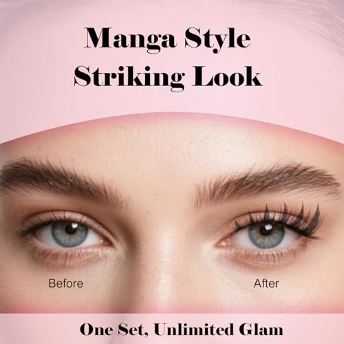 Manga Lash Clusters Fairy Lash Clusters Wispy DIY Individual False Eyelashes Thin & Soft Cluster Eyelash Extensions for Newbie's Eyelash Clusters Anime 8-18mm Mixed