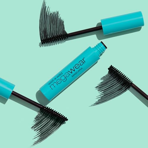 wet n wild Enhance and Define Megawear Mascara, Gentle Gel Volumizing Formula, Black + wet n wild Color Icon Glitter Eyeshadow Shimmer Nudecomer