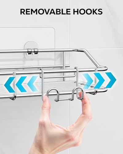 Stainless Steel Shower Caddy Shelf No Drill Adhesive 2 Pack