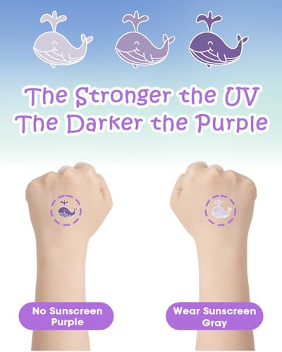 UV Detection Temporary Tattoos - 80 Count Sunscreen Reminder