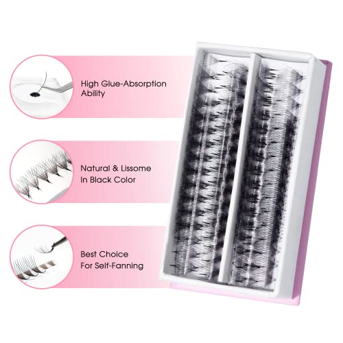 LAVISLASH 500 Ultraspeed Promade Fans Handmade Volume Eyelashes | Ultra Speed Eyelash Extension | 3D To 16D Fans | 0.03/0.05/0.07mm Thickness | C/CC/D Curl | 8-16mm Length(3D-0.07-D-11mm)