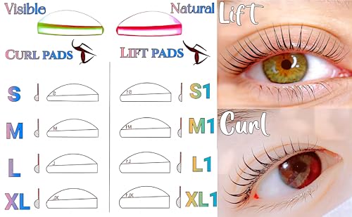 Lash Lift Shields Set - 10 Sizes Silicone Pads for Curl & Lamination