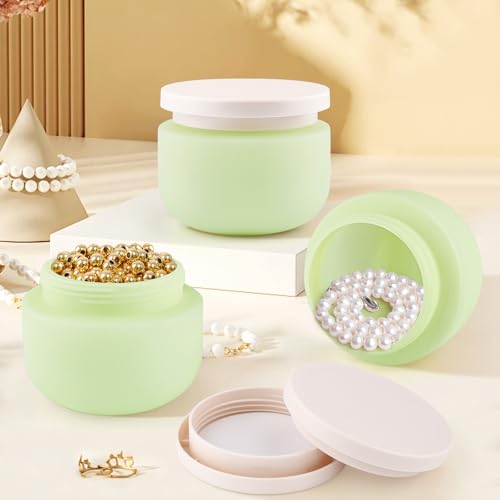 8 Oz Plastic Cosmetic Jars with Lids - Wide Mouth Storage Containers