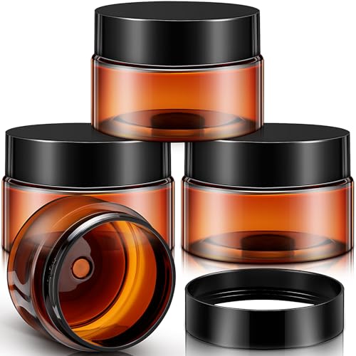 Patelai 4-Pack 1oz Leak-Proof Plastic Jars with Lids for Travel