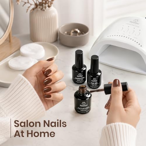 Beetles Brown Gel Nail Polish - Coffee o’ Clock - 15ML Dark Brown