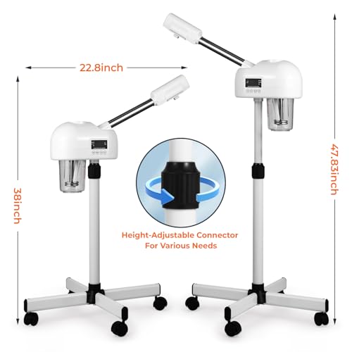 Professional Facial Steamer with Timer & Wheels for Spa