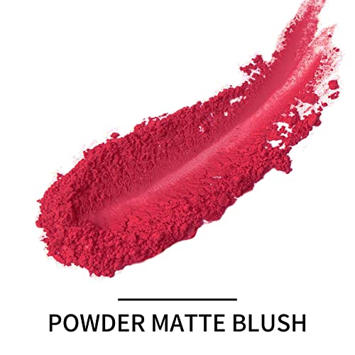 Boobeen Powder Blush Palette - 5 Matte Shades with Puff