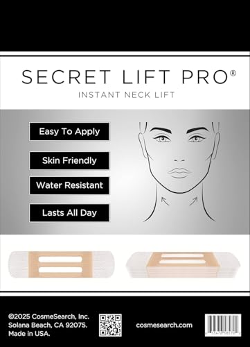 Secret Lift Pro 12 Pcs Neck & Jaw Lift Tapes - Instant Sagging Skin Tightening