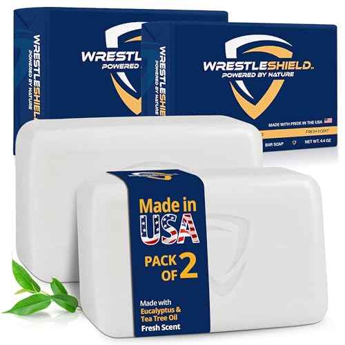 Bar Soap for Men & Women 2 Pack Deep Cleansing, Moisturizing & Odor Defense Soap Bars | Advanced Tea Tree & Eucalyptus Formula Body Soap Bar for Wrestlers, Athletes & Sports Enthusiasts