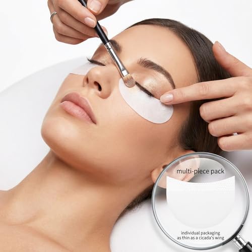 200 Pcs Eyeshadow Shields, Eye Makeup Tape for Eyeshadow Lint Free Under Eye Patches Makeup Tape Prevent Make up Residue Under Eyes Pads for Eyelash Extensions, Tinting and Lip Make up