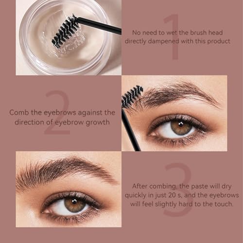 Clear Brow Wax with Flexible Brush - Waterproof & Smudge-Proof