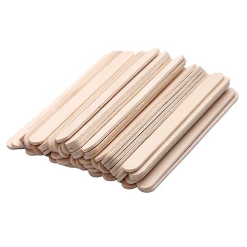 200/500/1000pcs 4.5 Inch Wooden Craft Sticks, Hair Removal Wax Sticks for Eyebrow and Body, Wax Wiping Tools,Natural Wood Popsicle Ice Cream Sticks,Art Projects DIY Wood Crafts