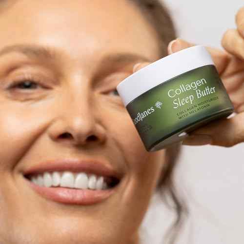 Collagen Sleep Butter Night Cream with Vegan Collagen, Hyaluronic Acid & Melatonin Complex ? Hydrating Overnight Moisturizer for Dry or Mature Skin