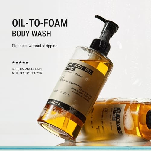 JUNO & Co. Body Oil Rinse - Hydrating Shower Cleanser, 9.13 fl oz